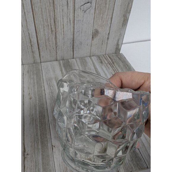 Whitehall Clear By Colony Glass Creamer 2 1/2" Cubist - Picture 7 of 7